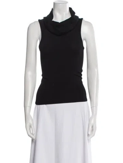 Pre-owned Alaïa 2023 Cowl Neck Top In Black