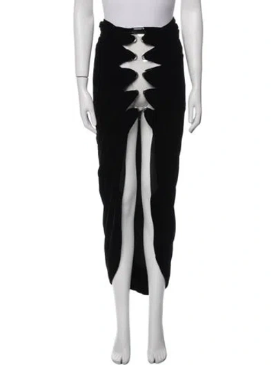 Pre-owned Alaïa 2023 Midi Length Skirt In Black