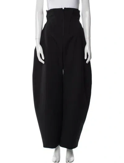 Pre-owned Alaïa 2023 Wide Leg Pants In Black