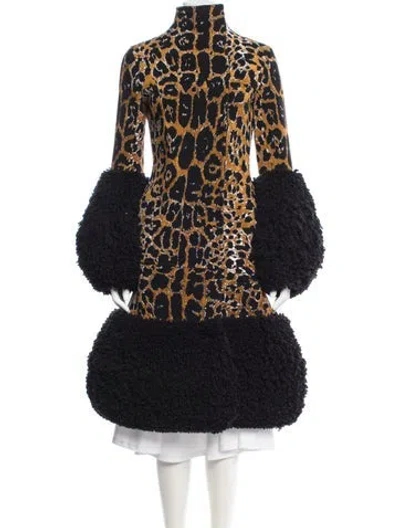 Pre-owned Alaïa 2024 Animal Print Coat W/ Tags In Brown