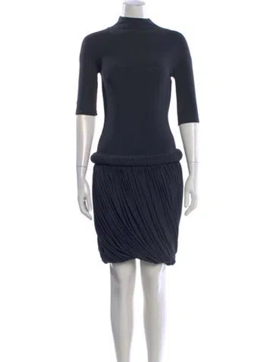 Pre-owned Alaïa 2025 Mini Dress In Blue