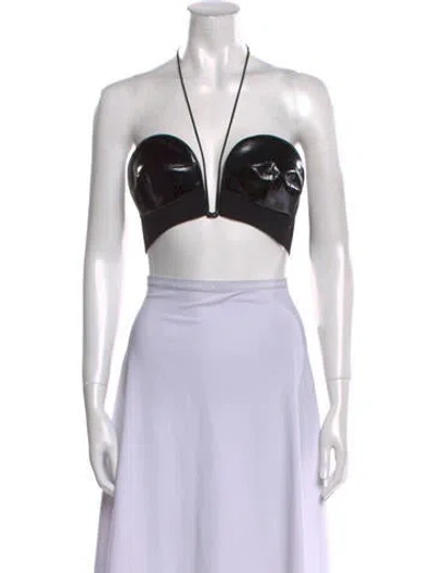 Pre-owned Alaïa 2025 Molded Bustier Crop Top In Black
