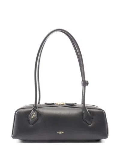 Pre-owned Alaïa 20s Le Teckel Leather Shoulder Bag In Black