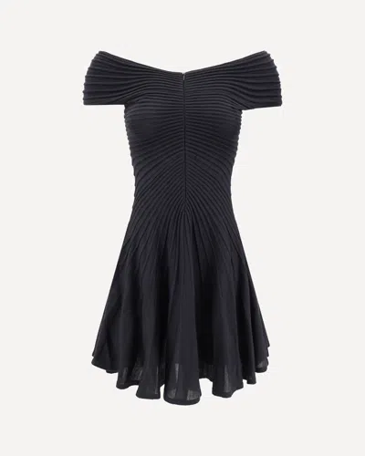 Alaïa Woman Mini Dress Charcoal Size 6 Virgin Wool In Black