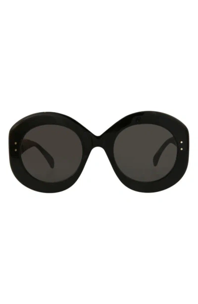Alaïa Round-frame Acetate Sunglasses In Grey