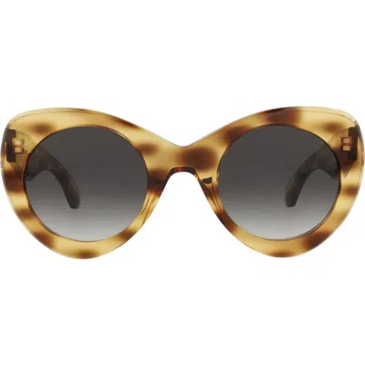 Alaïa 51mm Cat Eye Gradient Sunglasses In Gray