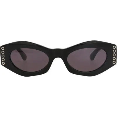 Alaïa 51mm Polarized Round Sunglasses In Black Black Grey