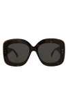 Alaïa Square-frame Acetate Sunglasses In Havana Havana Grey