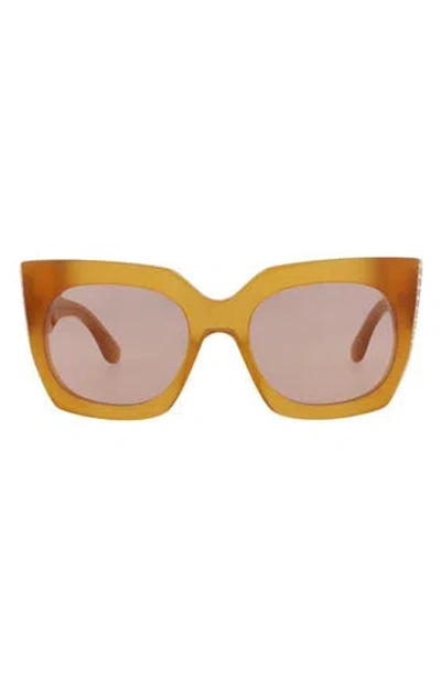 Alaïa 54mm Square Sunglasses In Yellow Pink
