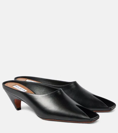 Alaïa 55 Leather Mules In Black