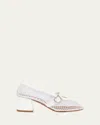 Alaïa 55mm Fishnet Ballerina Pumps In White