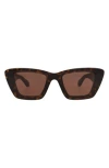 Alaïa 57mm Rectangular Sunglasses In Brown