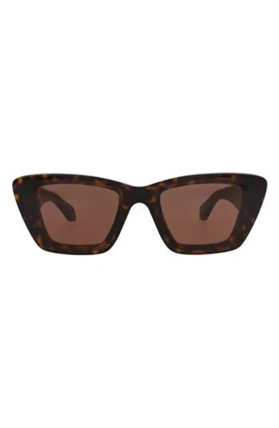 Alaïa 57mm Rectangular Sunglasses In Brown