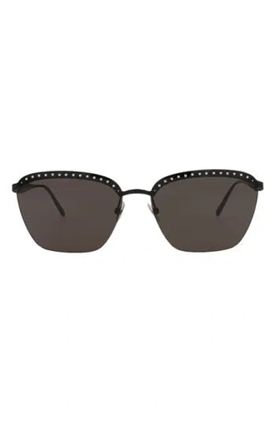 Alaïa 59mm Rectangular Sunglasses In Black Black Grey