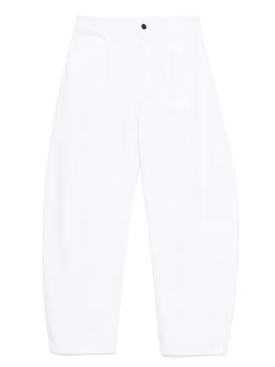 ALAÏA ALAIA 5B WHITE WIDE LEG PANTS