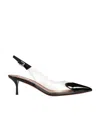 Alaïa Womens Coeur 55 Heart-shape Patent-leather Heeled Slingback Pumps Dark G In White