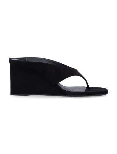 Alaïa Alaia 70mm Tong Wedge Sandals For Women In Black