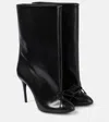 Alaïa Low Black Leather Boots In Black