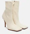 Alaïa 90 Leather Ankle Boots In White
