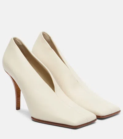 Alaïa Alaia White 90 Lamb Leather Pumps In Multi