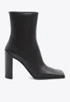 Alaïa Alaia Women Square Leather Ankle Boots In Black