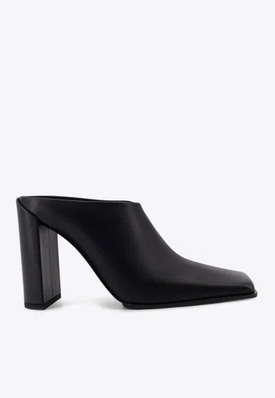 ALAÏA 90 SQUARE-TOE MULES IN CALF LEATHER