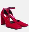 Alaïa 90 Velvet Pumps In Red