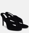 Alaïa Velvet Heel Flip-flops Mule In Black