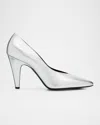 Alaïa Cone Pumps In Laminated Leather In Gray
