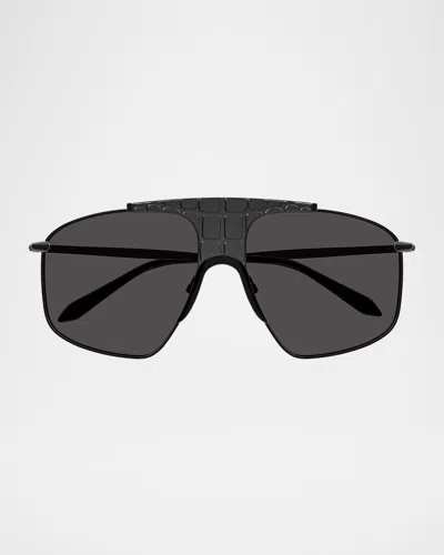 Alaïa 99mm Metal Aviator Sunglasses In Pink