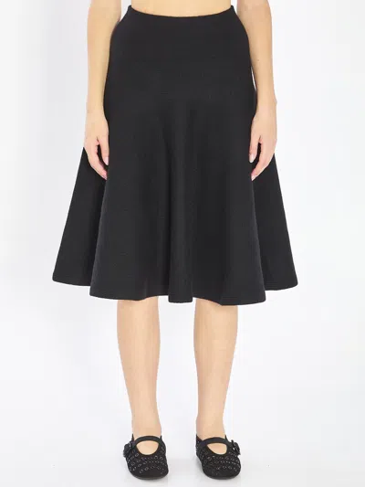 ALAÏA A-LINE KNIT SKIRT