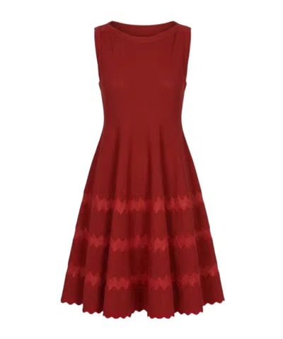 Alaïa A-line Manege Dress In Red
