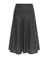 Alaïa Mohair And Wool-blend Midi Skirt In Gray