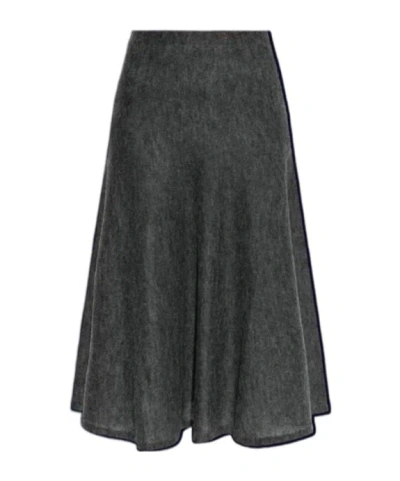 Alaïa A-line Skirt In Gray