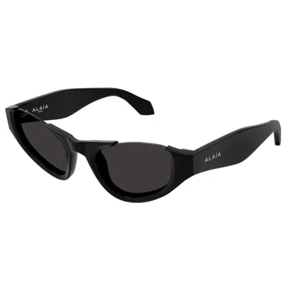 Alaïa Aa0076s-001black-black-grey In Animal Print