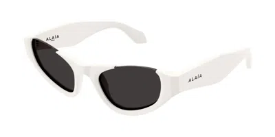 Alaïa Aa0076s 002 Women's Sunglasses White Size 54