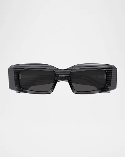 Alaïa Aa0078s Square Acetate Sunglasses In Gray