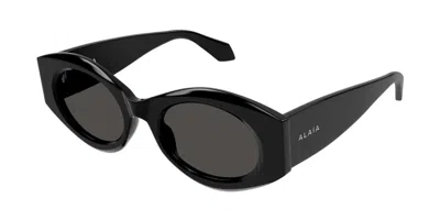 Alaïa Aa0080s 001 Women's Sunglasses Black Size 52 In Neutral