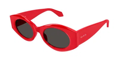 Alaïa Aa0080s 004 Women's Sunglasses Red Size 52