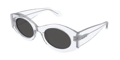 Alaïa Aa0080s 005 Women's Sunglasses Clear Size 52 In Transparent