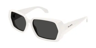 Alaïa Aa0082s 002 Women's Sunglasses White Size 60