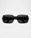 Alaïa Aa0082s Square Acetate Sunglasses In Black
