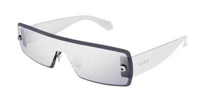 Alaïa Aa0083s 002 Women's Sunglasses Silver Size 99