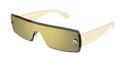 Alaïa Aa0083s 003 Women's Sunglasses Gold Size 99