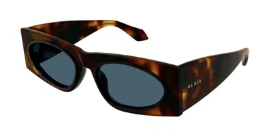 Alaïa Alaia Sunglasses  Aa0085s 004 Havana Havana Blue 57/19/140 In Orange