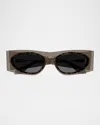 Alaïa Aa0085s Cat-eye Acetate Sunglasses In Brown