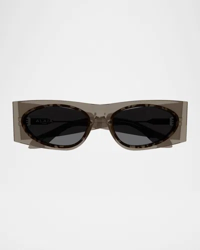 Alaïa Aa0085s Cat-eye Acetate Sunglasses In Brown