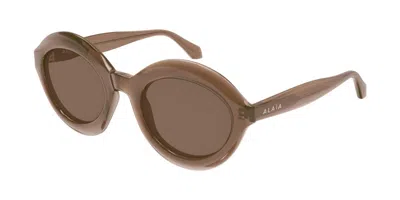 Alaïa Aa0088s 003 Women's Sunglasses Brown Size 53