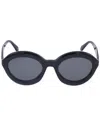 Alaïa Aa0088s Round-framed Sunglasses (authentic Pre-loved) In Black