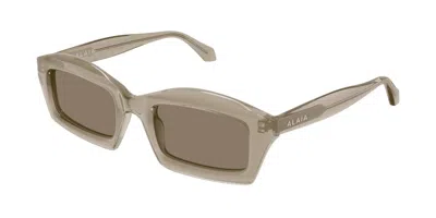 Alaïa Aa0089s 003 Occhiali Da Sole Marroni Per Donna In Gray